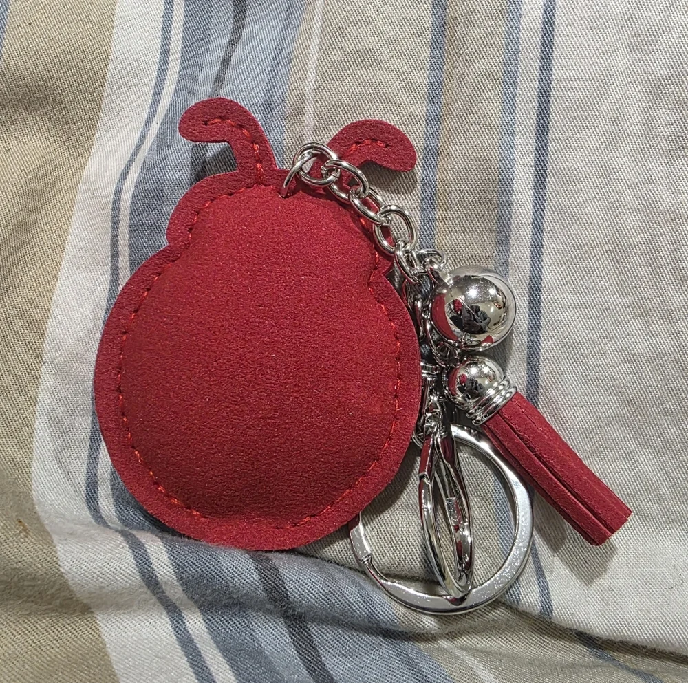 Red Ladybug Keychain with Rhinestones - Picture 3 of 3